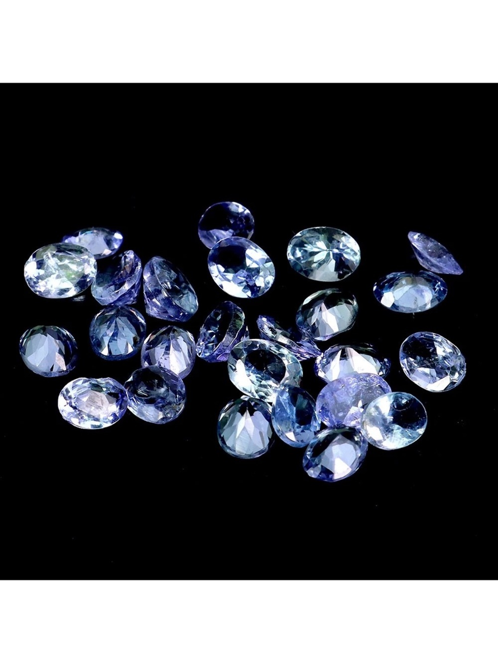 4.09CT Oval Cut Natural Unheated Multi Color Tanzanite 4x3mm 25pcs Lot Gemstone